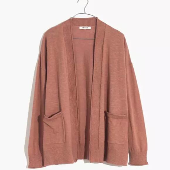 MADEWELL Bradley Cardigan Sweater Dusty Rose {H49} - Picture 4 of 9